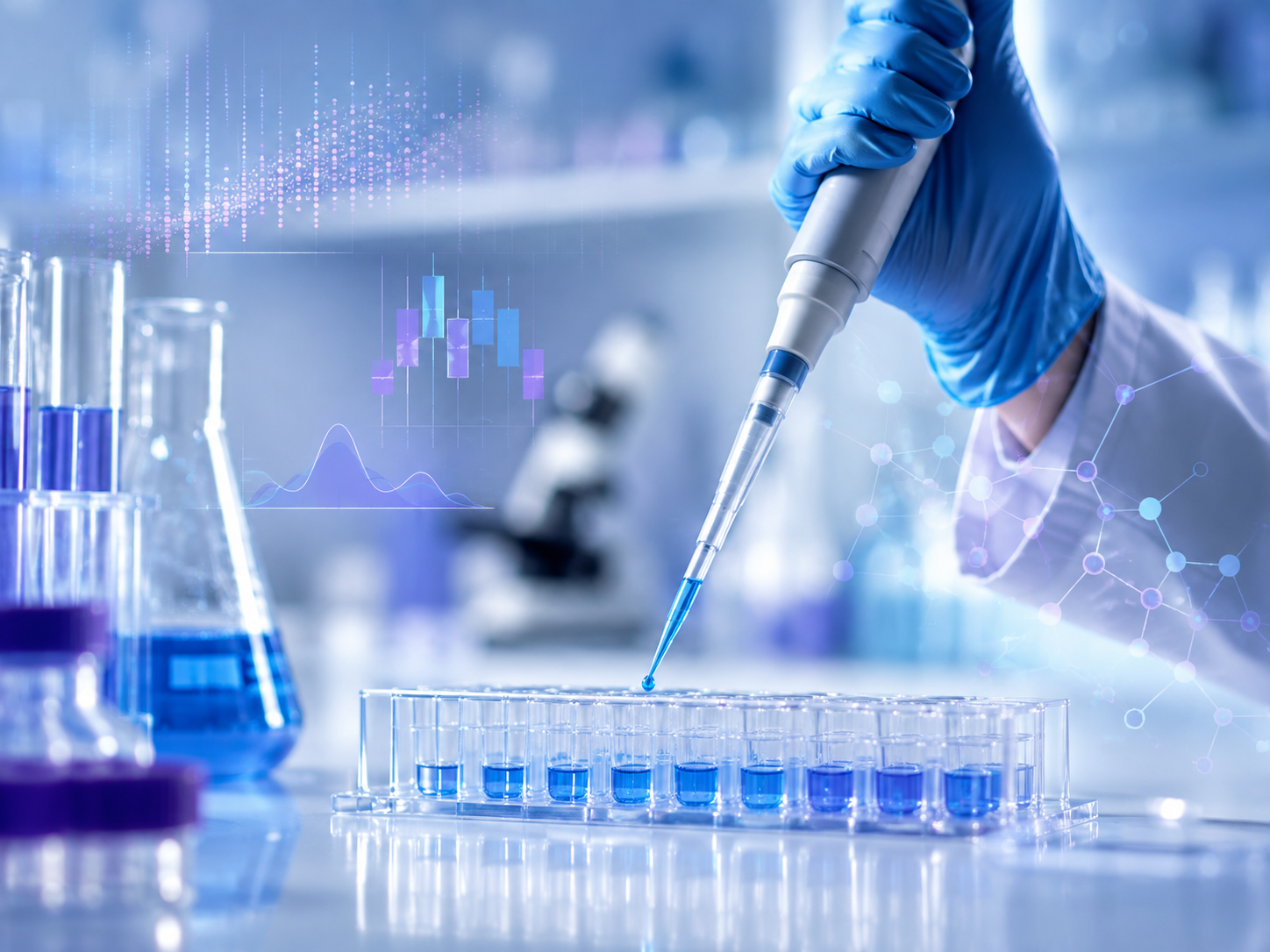 Scientific laboratory measurement representing aging biomarkers