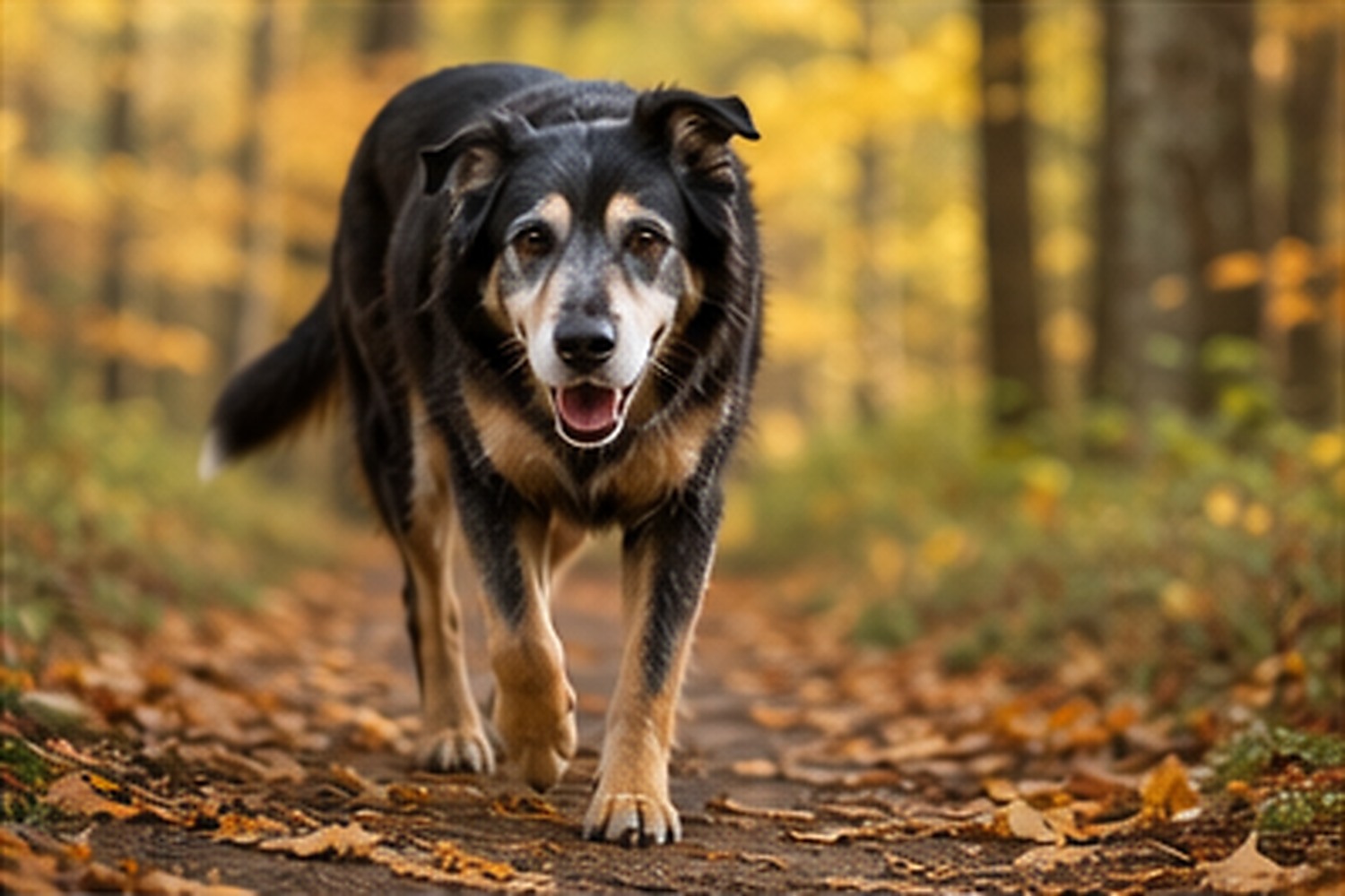 Mature dog representing canine healthspan